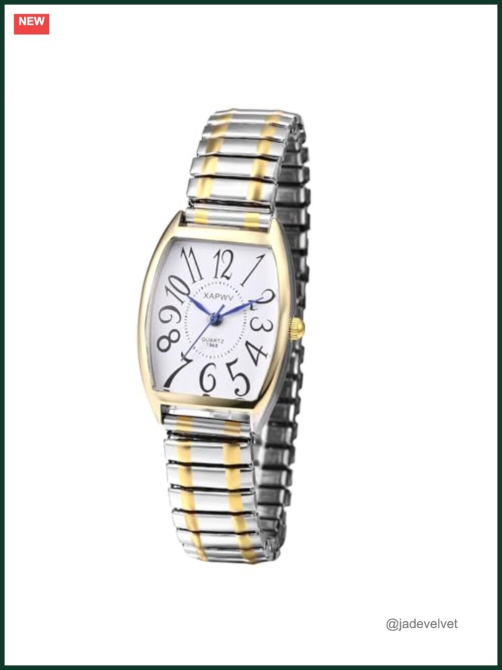 Women's Easy Reader Watch Ultra Thin Stretch Elastic Band Analog Wristwatch